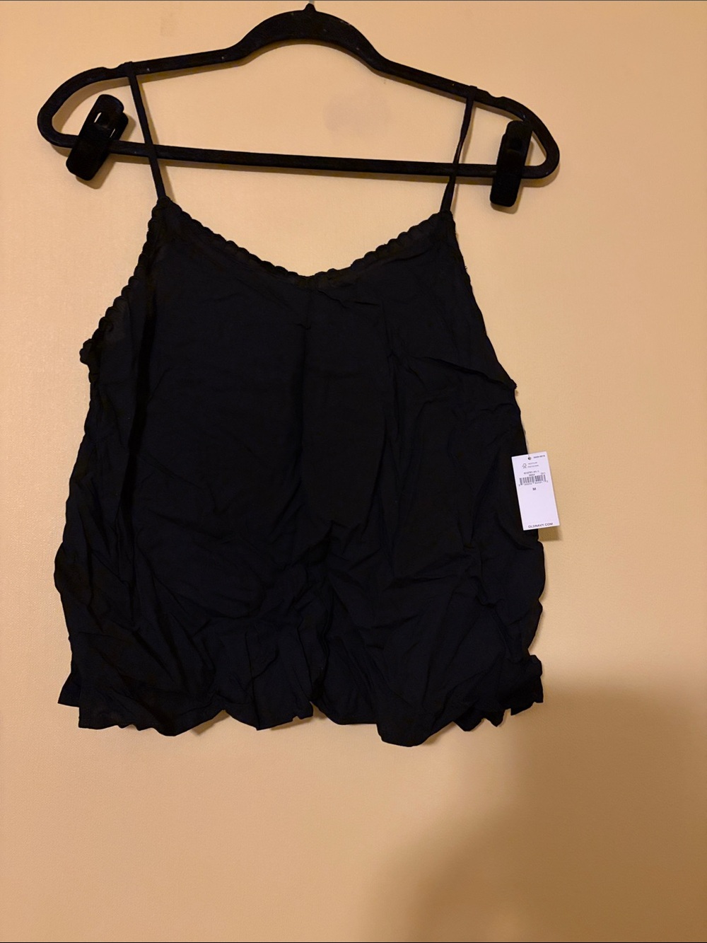 Old Navy Black Scalloped Trim Spaghetti Strap Cami